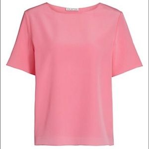 NWT Halston Women's Shiloh Crew Neck Short Sleeve Top